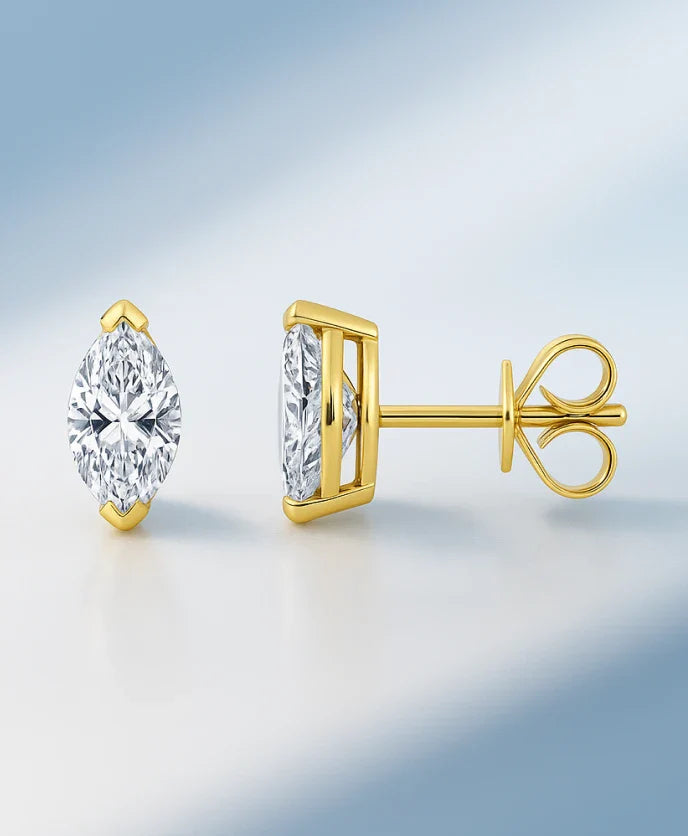 Lab Grown Diamond Stud Earring Marquise