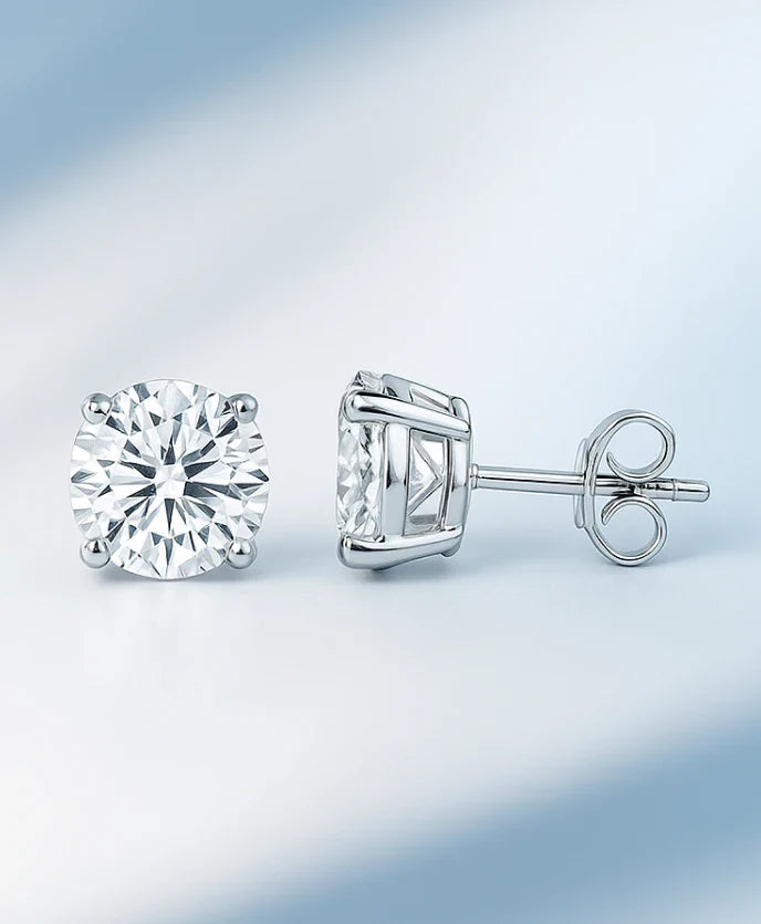 Lab Grown Diamond Stud Earring Round